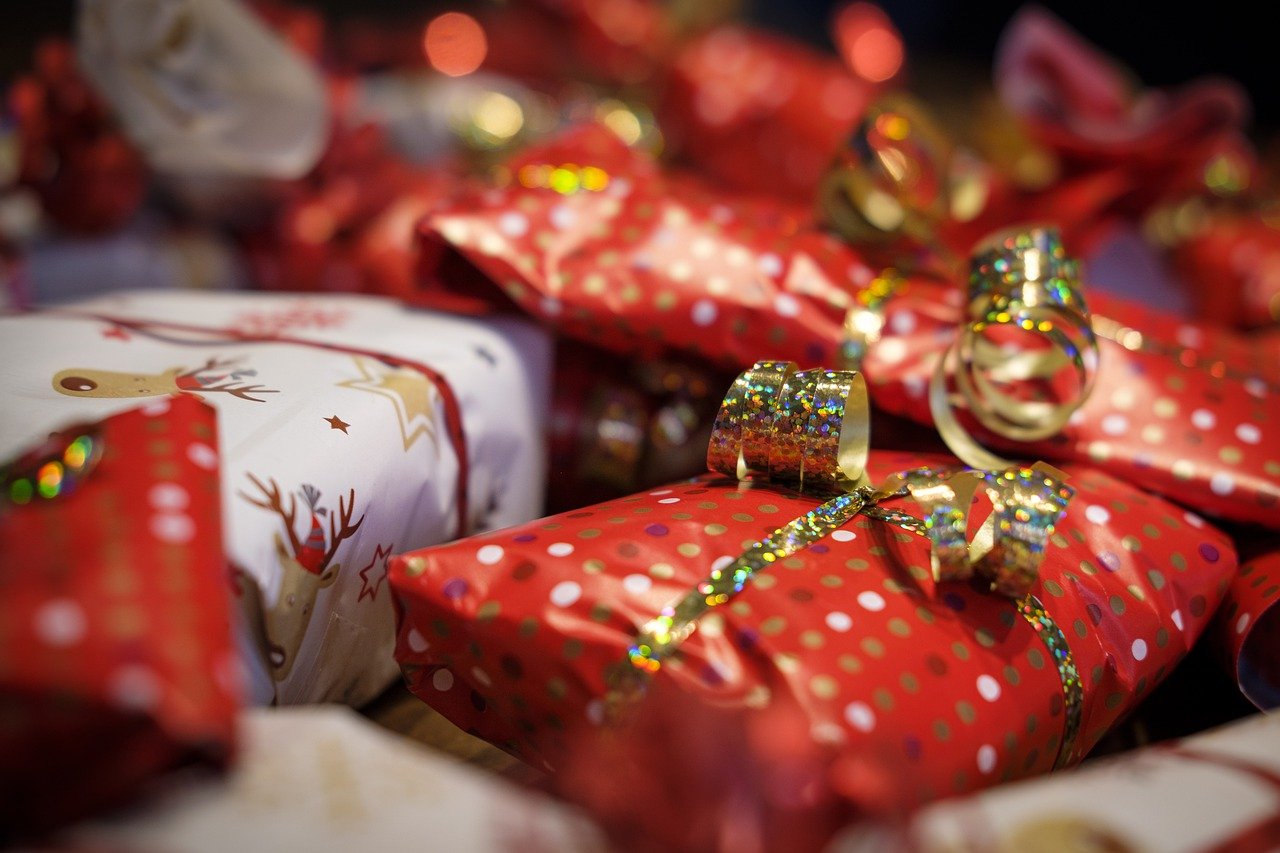 Christmas presents wrapped up